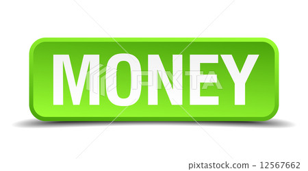 Money green 3d realistic square isolated button Money green 3d realistic square isolated button 12567662
