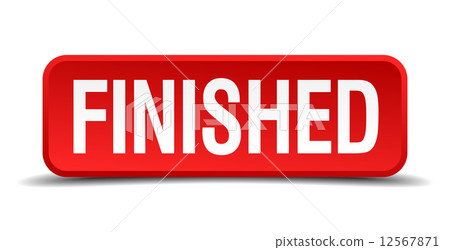Finished red 3d square button isolated on white background Finished red 3d square button isolated on white background 12567871