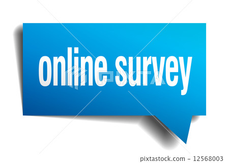 online survey blue 3d realistic paper speech bubble online survey blue 3d realistic paper speech bubble 12568003