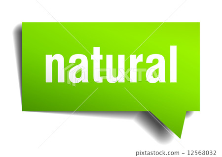 natural green 3d realistic paper speech bubble 12568032