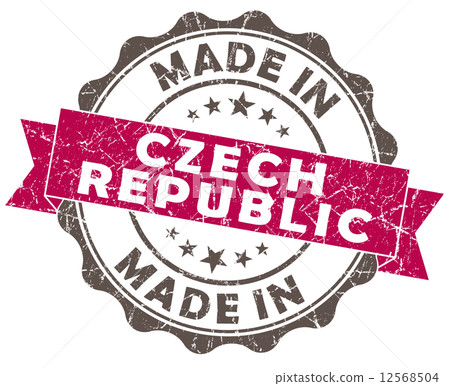 made in Czech Republic pink grunge seal 12568504