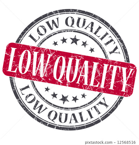 Low Quality red grunge round stamp on white background 12568516