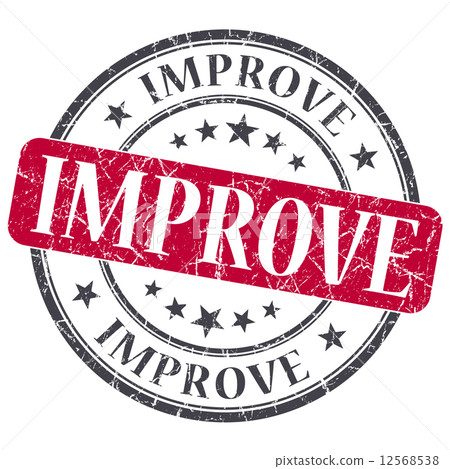 Improve red grunge textured vintage isolated stamp 12568538