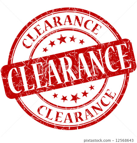 Clearance grunge red round stamp 12568643