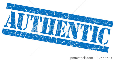 Authentic grunge blue stamp Authentic grunge blue stamp 12568683