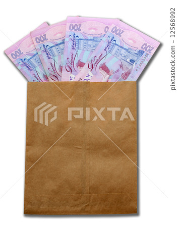 money of Ukraine in paper envelop 12568992