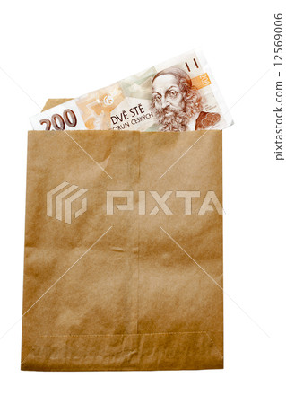 money of Czech Republic in paper envelop 12569006