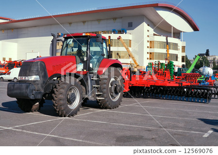 Wheeled modern tractor Wheeled modern tractor 12569076