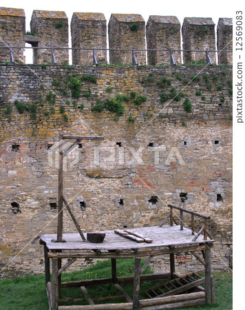 Gallows of Hotyn fortress in Ukraine 12569083