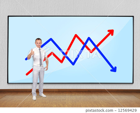 screen with chart screen with chart 12569429