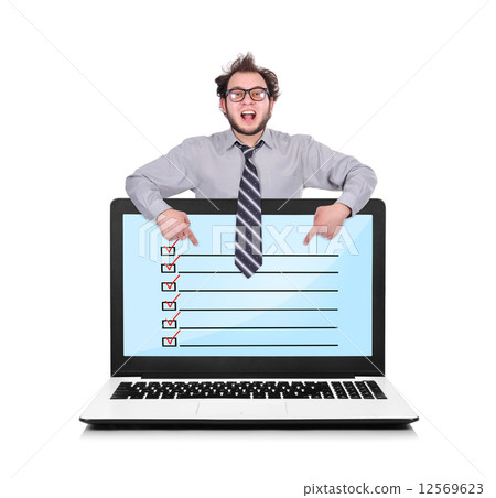 laptop with check box laptop with check box 12569623