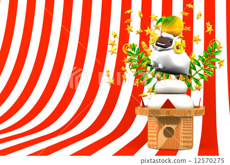 year of the sheep, new year's greeting card illustration, new year's card 12570275