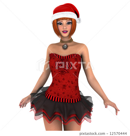 A young woman in Santa Claus costume A young woman in Santa Claus costume 12570444