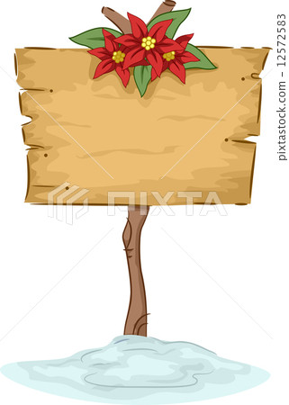 Poinsettia Sign Board 12572583