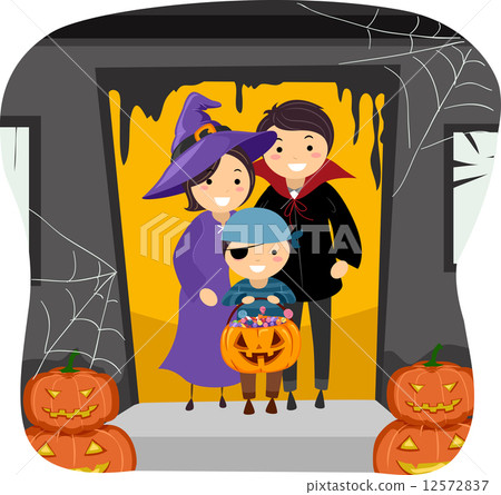 treat or trick clipart people