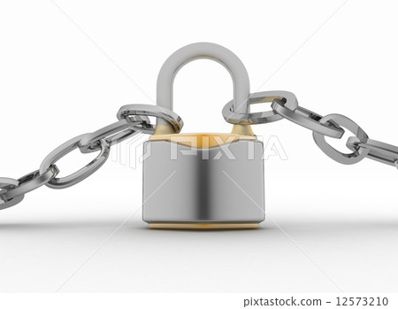 The padlock and chains - Stock Illustration [12573210] - PIXTA