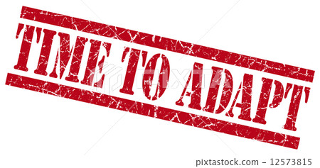 time to adapt red square grunge textured isolated stamp time to adapt red square grunge textured isolated stamp 12573815