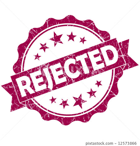 REJECTED pink vintage round grunge seal isolated on white background 12573866