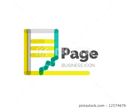 Line minimal design logo page - Stock Illustration [12574676] - PIXTA