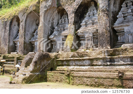 Bali. Indonesia. .Temple-tomb of imperial family of Gunung-Kavi.. Bali. Indonesia. .Temple-tomb of imperial family of Gunung-Kavi.. 12576730