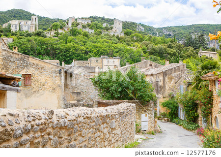View on Provence village roof and landscape. View on Provence village roof and landscape. 12577176