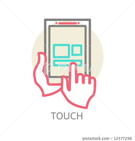 Touch screen tablet PC sign icon 12577298