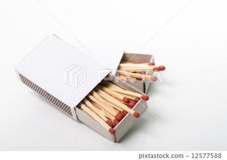 Match and matchbox isolated 12577588