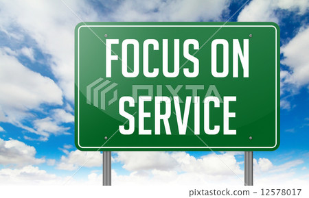 Focus on Service - Highway Signpost. 12578017