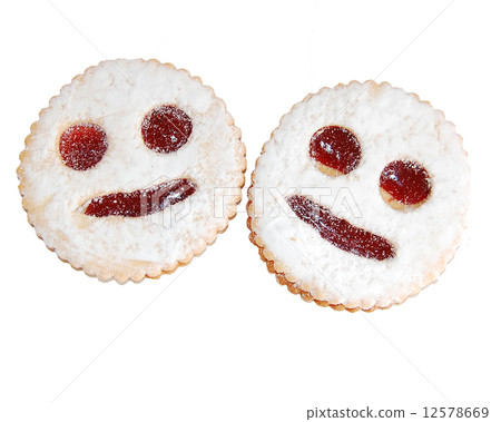 Sweet cookies with jam  12578669