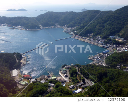 從Uwa海觀測塔看到的Fukaura灣 從Uwa海觀測塔看到的Fukaura灣 12579108