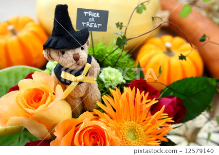 Halloween pumpkin flower image 12579140