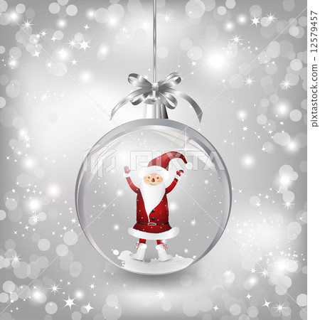 Silver of empty snowglobe with Santa Claus 12579457