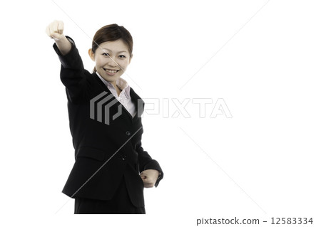 女商人握拳頭 12583334