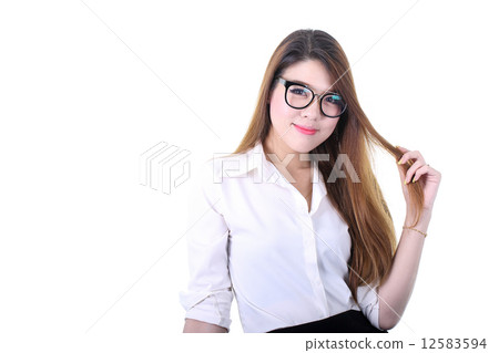 Business woman isolated 12583594