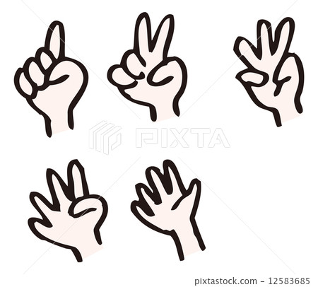 Hand 12345 - Stock Illustration [12583685] - PIXTA