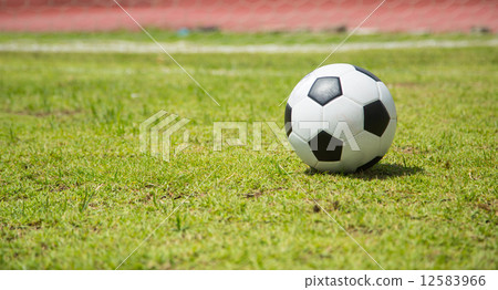 Soccer ball in the goal after shooted Soccer ball in the goal after shooted 12583966