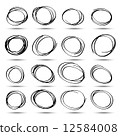 set of hand-drawn circles 12584008