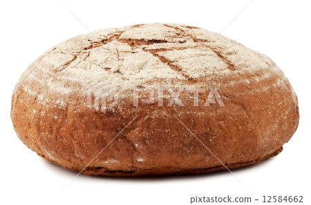 A loaf of bread dusted with flour 12584662