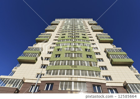 High residential buildings on the background of  blue sky 12585664
