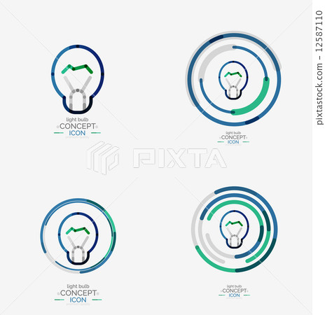 Light bulb minimal design logo Light bulb minimal design logo 12587110