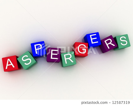 3d imagen Aspergers, scognitive behavior and autism spectrum. 12587319