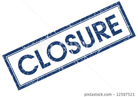Closure blue square grungy stamp isolated on white background Closure blue square grungy stamp isolated on white background 12587521