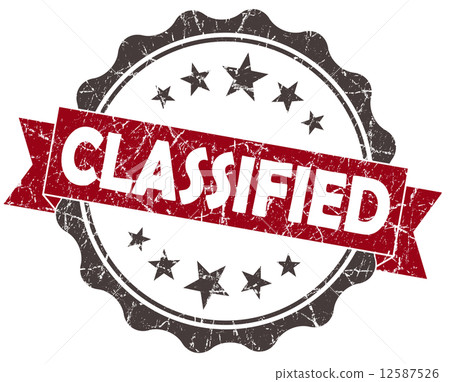CLASSIFIED red grunge vintage seal isolated on white CLASSIFIED red grunge vintage seal isolated on white 12587526