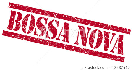 bossa nova red square grungy isolated rubber stamp bossa nova red square grungy isolated rubber stamp 12587542