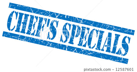 chefs specials blue square grungy isolated rubber stamp chefs specials blue square grungy isolated rubber stamp 12587601