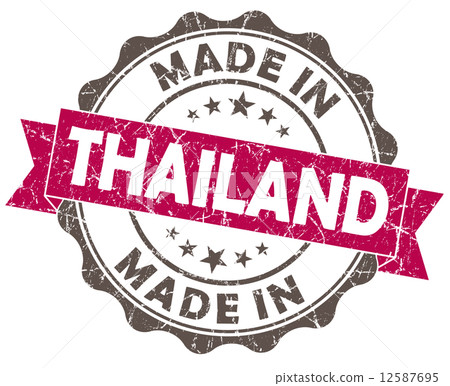 made in THAILAND pink grunge seal 12587695