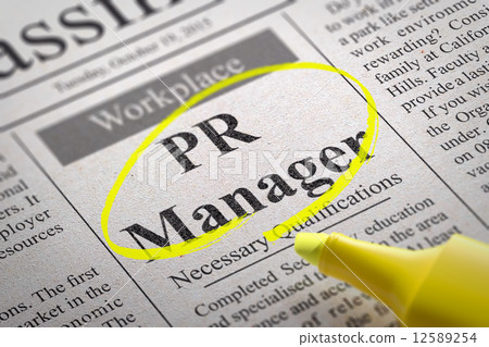 PR Manager Vacancy in Newspaper. PR Manager Vacancy in Newspaper. 12589254