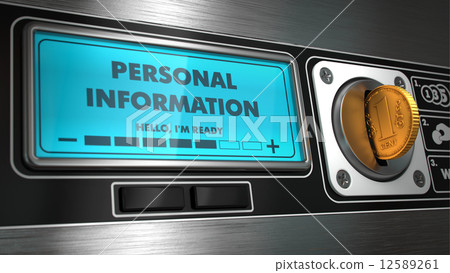 Personal Information on Vending Machine. 12589261