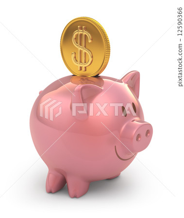 Piggy Gold Coin Piggy Gold Coin 12590366
