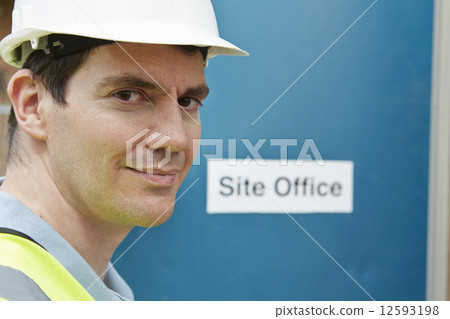 Portrait Of Construction Worker At Site Office 12593198